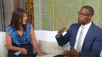 Parker Kata Blouse worn by Juju Chang as seen in Good Morning America on July 8, 2025