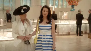 Boutique Manifest White Wrap Leather Belt worn by Charlotte York (Kristin Davis) as seen in And Just Like That… (S03E06)