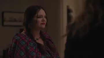 Glamorous Puff Sleeve Scoop Neck Bow Detail Smock Dress worn by Jessica Salmon (Megan Stalter) as seen in Too Much (S01E05)