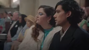 Brand Alley Crystal Haze Multicolor Confetti Hoops worn by Jessica Salmon (Megan Stalter) as seen in Too Much (S01E08)