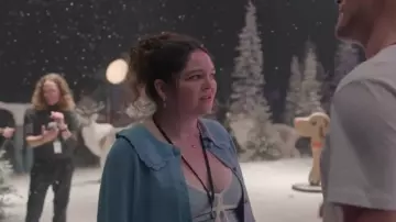 La Maille Sezane Merino Wool Sweater worn by Jessica Salmon (Megan Stalter) as seen in Too Much (S01E09)