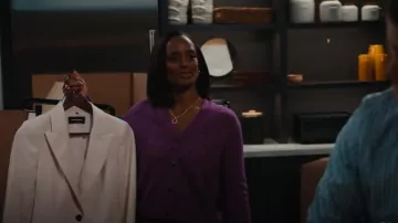 Lisa Yang Marionette Cardigan worn by Olympia Lawrence (Skye P. Marshall) as seen in Matlock (S01E06)