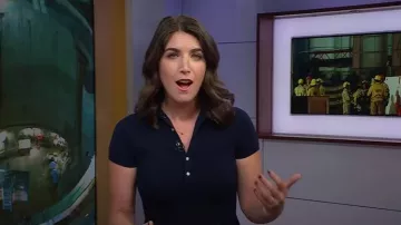 Polo Ralph Lauren Pleated Polo Maxi Dress worn by Liz Kreutz as seen in Today on July 10, 2025