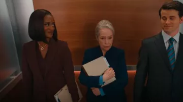 Michael Kors Women Red Single-Breasted Blazer Jacket worn by Olympia Lawrence (Skye P. Marshall) as seen in Matlock (S01E07)