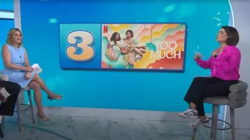 Baskets Adidas x Prada Superstar portées par Daryn Carpenter comme on le voit dans Today with Jenna & Friends le 10 juillet 2025