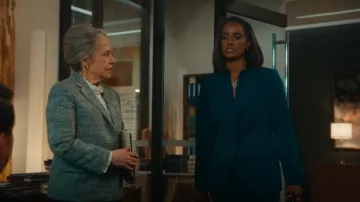 Kobi Halperin Jordi Blazer In Sea Moss worn by Olympia Lawrence (Skye P. Marshall) as seen in Matlock (S01E08)