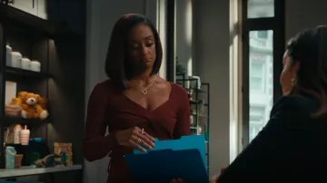 Elie Tahari Twisted Rib-Knit Sweater worn by Olympia Lawrence (Skye P. Marshall) as seen in Matlock (S01E08)