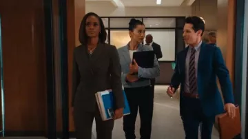 P.A.R.O.S.H. Mid Rise Vrigin Wool Flared Trousers worn by Olympia Lawrence (Skye P. Marshall) as seen in Matlock (S01E09)