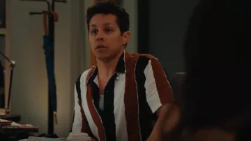 Express Painted Striped Shirt worn by Billy Martinez (David Del Rio) as seen in Matlock (S01E09)