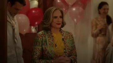 Rianna + Nina Exclusive Judy Carnaval Blazer In Multi worn by Gia (Patti LuPone) as seen in And Just Like That… (S03E07)
