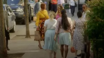 Alexander McQueen Leather Colorblock Pattern Pumps worn by Miranda Hobbes (Cynthia Nixon) as seen in And Just Like That… (S03E07)