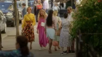 Dries Van Noten Lace-Up Low Ankle Heels in White worn by Carrie Bradshaw (Sarah Jessica Parker) as seen in And Just Like That… (S03E07)
