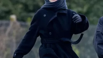 Eva Stratt Project Hail Mary Black Wool Coat worn by Eva Stratt (Sandra Hüller) in Project Hail Mary