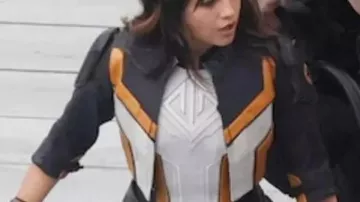 Superman 2025 Hawkgirl Leather Jacket worn by Kendra Saunders / Hawkgirl (Isabela Moner) in Superman