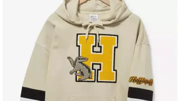 Harry Potter Hufflepuff Varsity Hoodie worn by Harry Potter in Harry Potter and the Philosopher's Stone