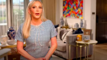 Mestiza New York Ainslee Tweed Shift Mini-robe portée par Shannon Beador comme on le voit dans The Real Housewives of Orange County (S19E01)