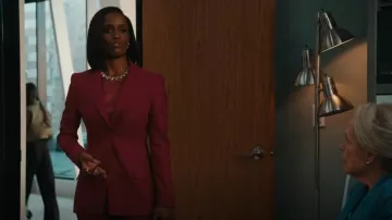 Santorelli Jess Single Button Peak Lapel Jacket worn by Olympia Lawrence (Skye P. Marshall) as seen in Matlock (S01E16)