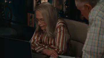 Zara Satin Silk Blouse worn by Madeline 'Matty' Matlock (Kathy Bates) as seen in Matlock (S01E16)