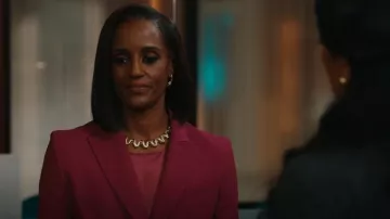 Cult Gaia Maddie Brass Choker worn by Olympia Lawrence (Skye P. Marshall) as seen in Matlock (S01E16)