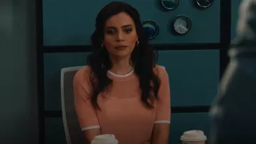 Veronica Beard Tula Linen-Blend Short-Sleeve Sweater worn by Simone (Andrea Londo) as seen in Matlock (S01E18)