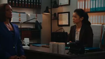 Theory Etiennette Blazer In Good Wool worn by Sarah Franklin (Leah Lewis) as seen in Matlock (S01E19)