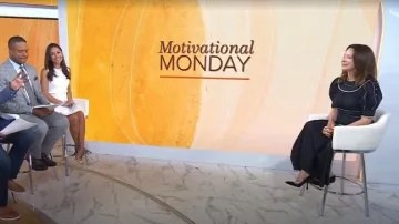 Ulla Johnson Harriet Vestido midi plisado bordado con mangas abullonadas usado por Samantha Boardman Rosen visto en Hoy el 14 de julio de 2025