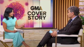 Alonia Dres portée par Tara Narula vue dans Good Morning America le 10 juillet 2025