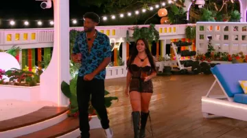 Fashion Nova Blue Flowers Cuban Collar Shirt worn by Chris Seeley as seen in Love Island (S07E32)