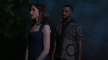 Guess Eco Rayon Medallion Shirt worn by Andre Richardson (Sean Freeman) as seen in Beyond the Gates (S01E85)