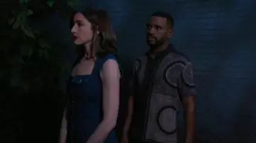 Guess Eco Rayon Medallion Shirt worn by Andre Richardson (Sean Freeman) as seen in Beyond the Gates (S01E85)