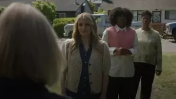 Rails Isla Cream Confetti Cardigan worn by Melissa Moore (Annaleigh Ashford) as seen in Happy Face (S01E05)
