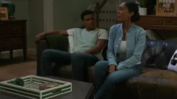 And Now This Floral-Embroidered Denim Jacket worn by Samantha Richardson (Najah Jackson) as seen in Beyond the Gates (S01E86)