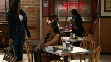 Kurt Geiger Quilted Ombre Leather Kensington Crossbody Shoulder Bag worn by Dana "Leslie" Thomas (Trisha Mann) as seen in Beyond the Gates (S01E87)