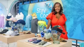 Robe longue en coton à plusieurs niveaux portée par Makho Ndlovu, comme on le voit dans Aujourd’hui le 15 juillet 2025