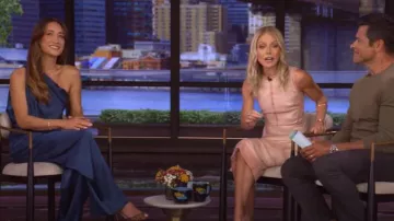 The Sei Strappy Drape Top worn by Maggie Q as seen in LIVE with Kelly and Mark on  July 7, 2025