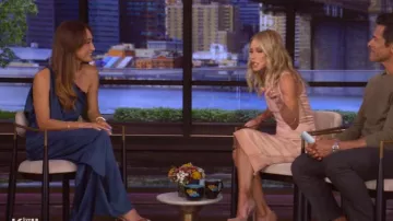 The Sei Wide Leg Trouser worn by Maggie Q as seen in LIVE with Kelly and Mark on  July 7, 2025