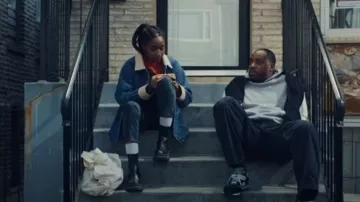 Haik's Women's Small Jean Jacket Denim Quilted Corduroy worn by Sydney Adamu (Ayo Edebiri) as seen in The Bear (S03E05)