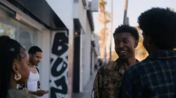 Off-White Camouflage Field Jacket worn by Darius (Niles Fitch) as seen in FOREVER (S01E01)