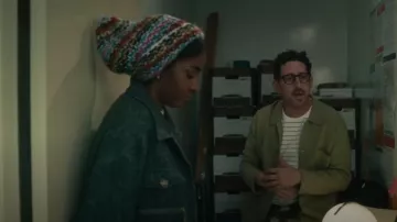 Suzie Kondi Lumi Striped Cashmere Beanie worn by Sydney Adamu (Ayo Edebiri) as seen in The Bear (S04E04)