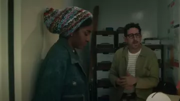 Suzie Kondi Lumi Striped Cashmere Beanie worn by Sydney Adamu (Ayo Edebiri) as seen in The Bear (S04E04)