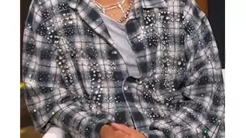 Embellished Flannel Shirt worn by (Malachi Barton) in Good Morning America: Weekend Edition (S51)