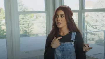 Free People We The Free Ziggy Denim Overalls usado por Chelsea Houska como se ve en Down Home Fab (S03E08)