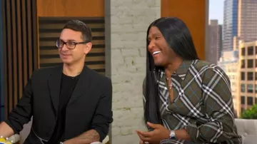 Burberry Check Wool-Blend Shirt worn by Law Roach as seen in Good Morning America on  July 16, 2025