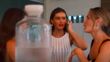 Abercrombie & Fitch Crochet-Style Cutout Maxi Dress Coverup worn by Lexi Young as seen in Bachelor in Paradise (S10E02)