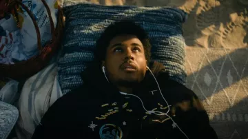 Billionaire Boys Club Night Sky Beaded Hoodie worn by Justin Edwards (Michael Cooper Jr.) as seen in FOREVER (S01E05)