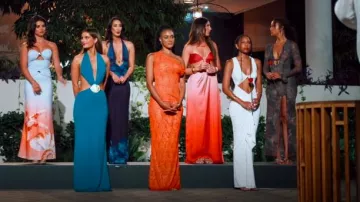 Superdown Amai Maxi Dress In White worn by Bailey Brown as seen in Bachelor in Paradise (S10E02)