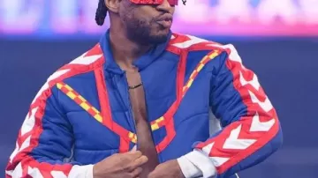 AEW All In Texas 2025 Kevin Knight Blue Jacket worn by Kevin Knight Jet2Flyy (Kevin Knight) in AEW All In: Texas