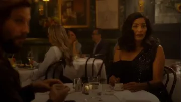 Balkanica Gala Top worn by Seema Patel (Sarita Choudhury) as seen in And Just Like That… (S03E08)