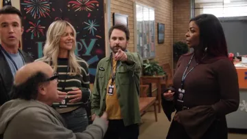 Simkhai Flared Cuff Long Sleeve Top worn by Ava Coleman (Janelle James) as seen in It's Always Sunny in Philadelphia (S17E01)