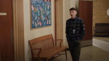 Uniqlo Flannel Checked Shirt worn by Jacob Hill (Chris Perfetti) as seen in It's Always Sunny in Philadelphia (S17E01)